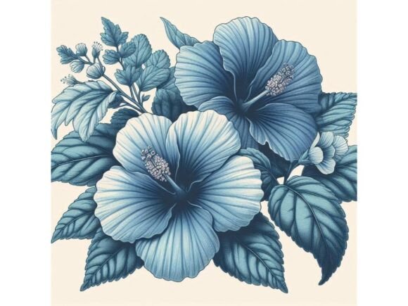 Download A Vintage Botanical Illustration of Blue - Vintage botanical illustration Collection