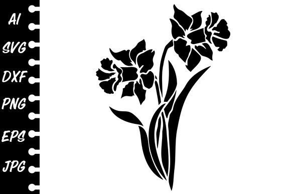 Download Stencil Narcissus Flower - Narcissus Collection