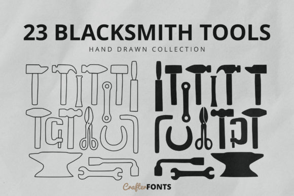 Download Hand Drawn Blacksmith Tools - Premium Resources
