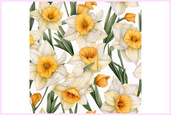 Download Narcissus Flowers Seamless Pattern - Narcissus Collection