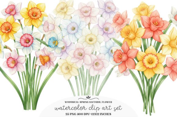 Download Whimsical Spring Daffodil Flower Png - Daffodil flower Collection