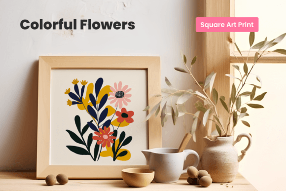 Download Colorful Flowers Art | Modern Art Print - Colorful flowers Collection